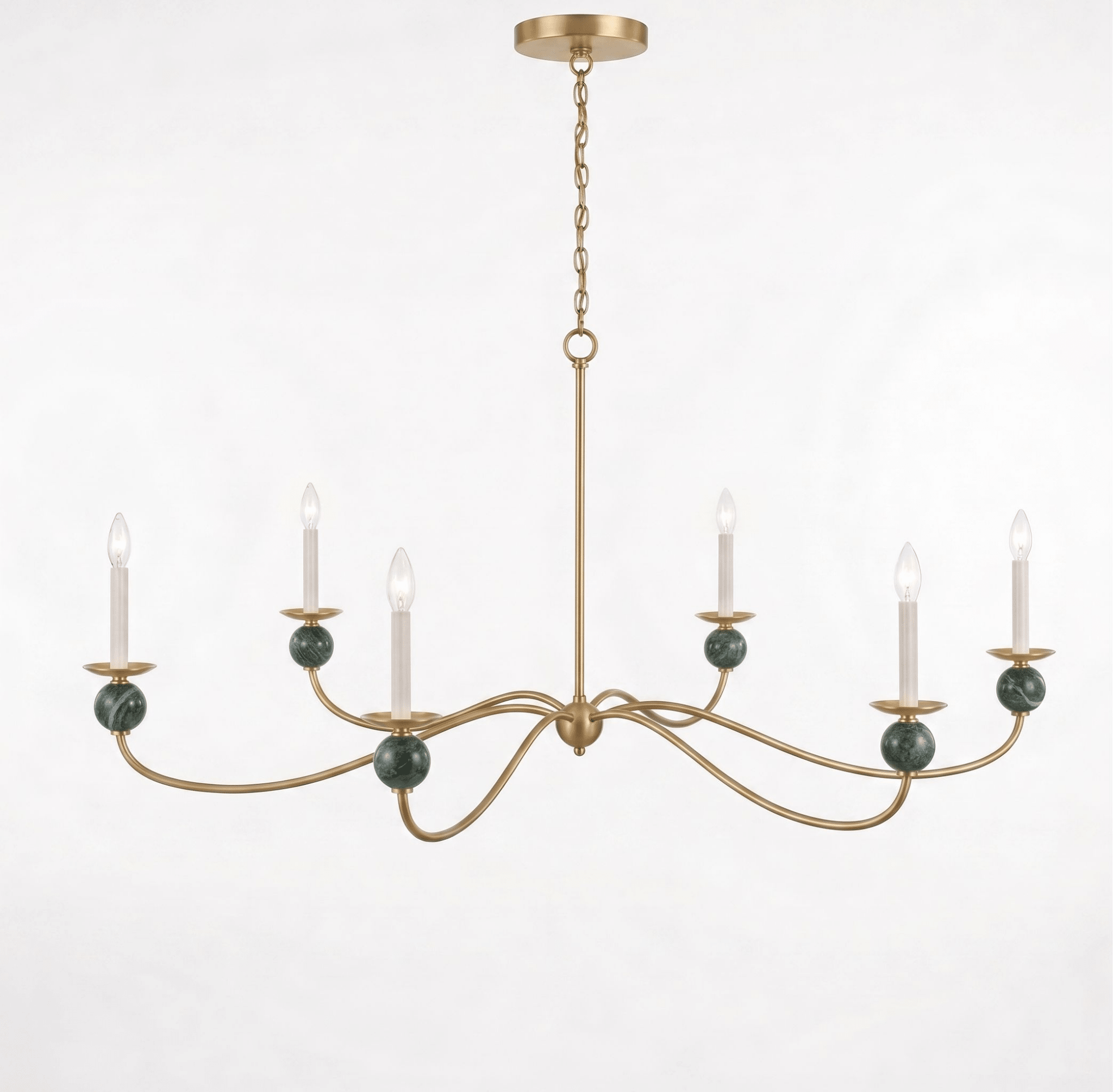 Meander Brass Chandelier