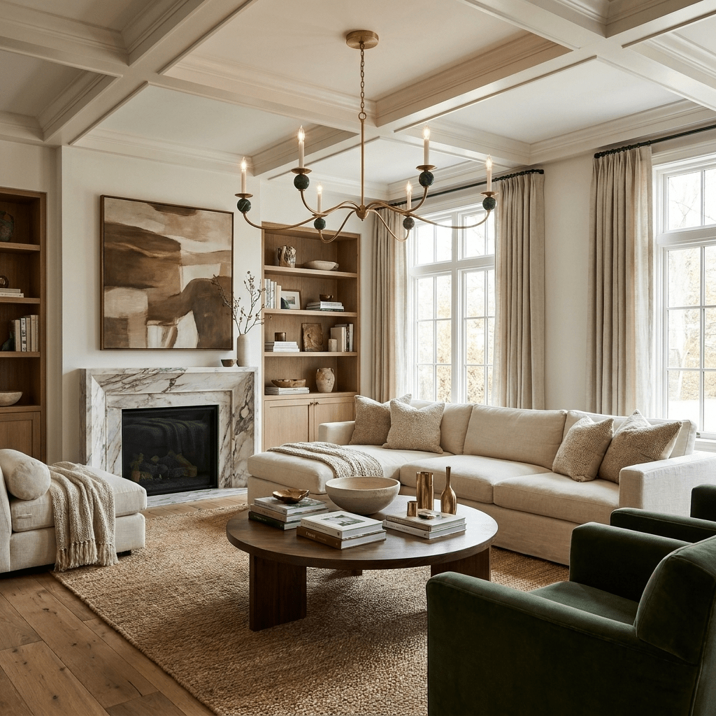 Meander Brass Chandelier