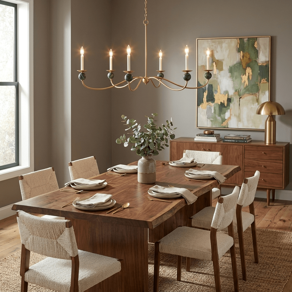 Meander Brass Chandelier