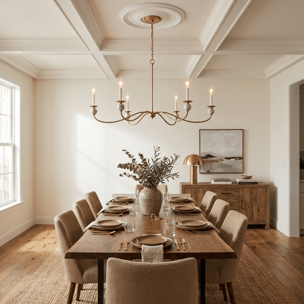 Meander Brass Chandelier