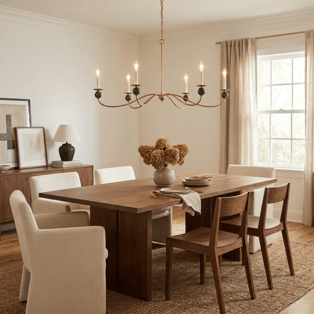 Meander Brass Chandelier
