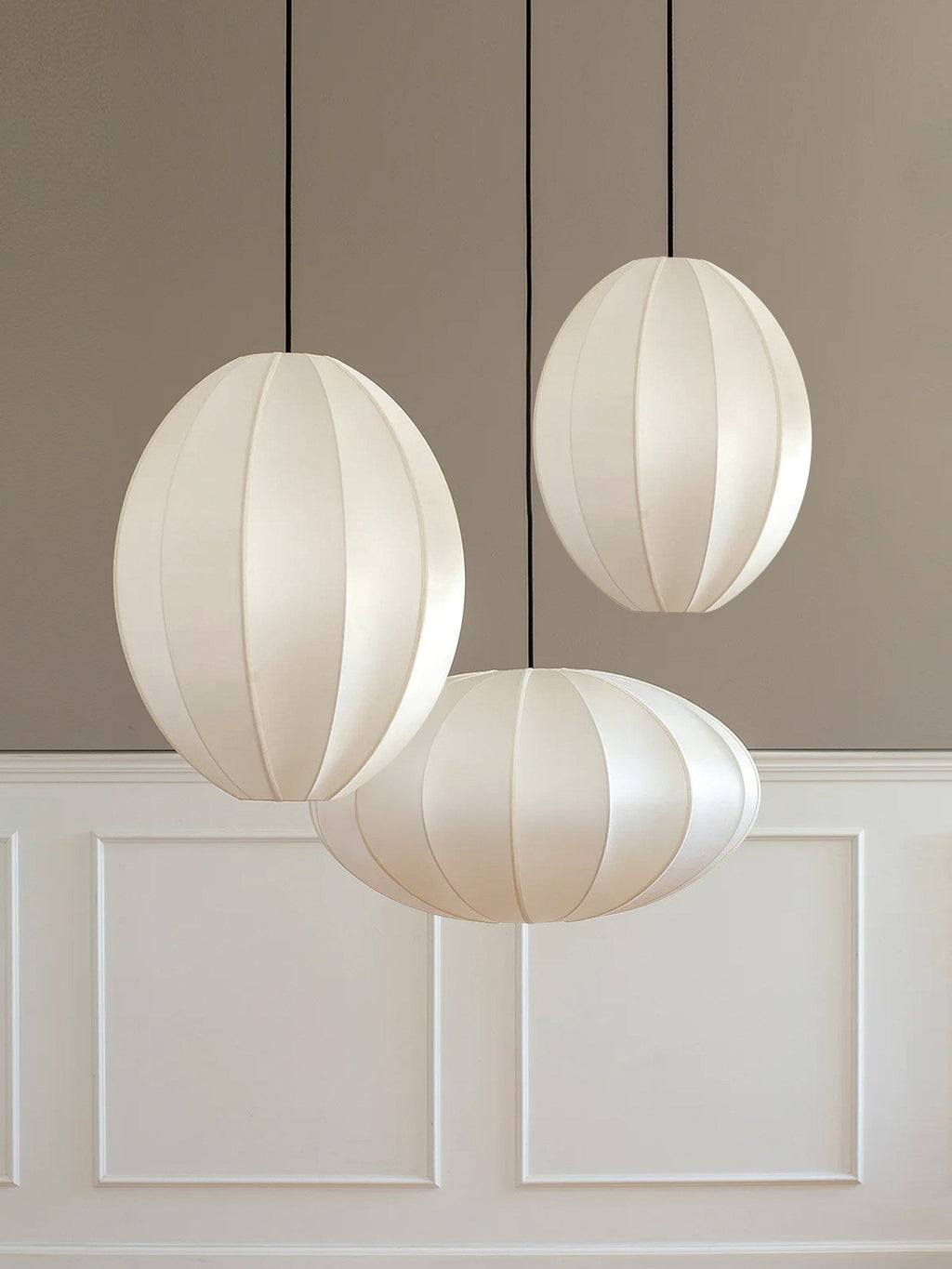 Calabash Ribbed Fabric Pendant Lamp