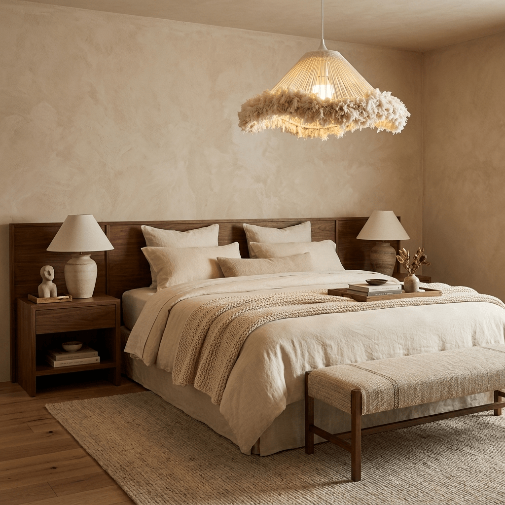 Meringue Fringed Cotton Cone Pendant Lamp