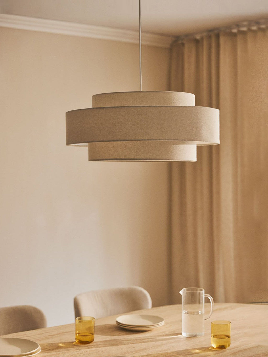 Mesa Tiered Linen Pendant Lamp