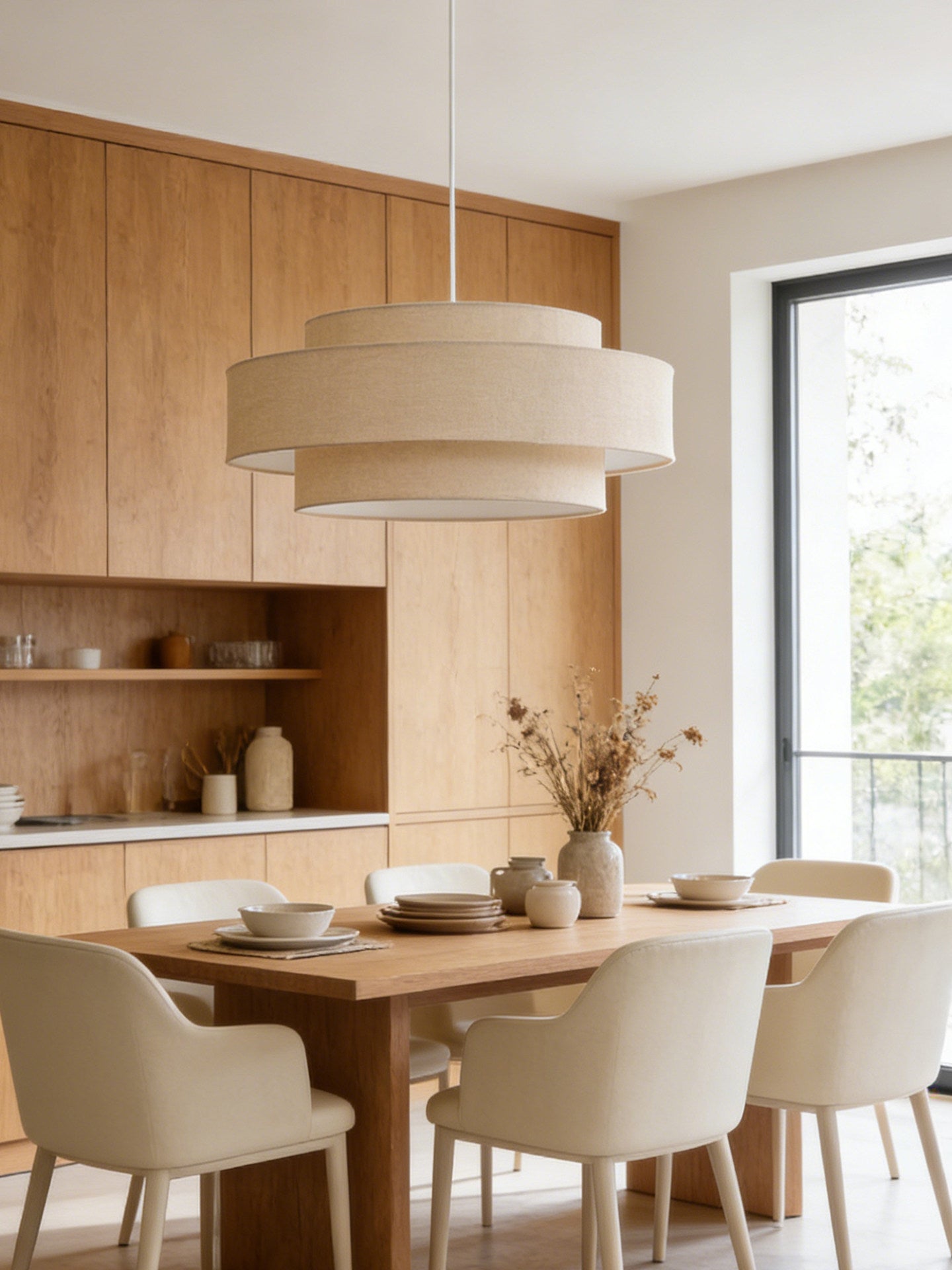 Mesa Tiered Linen Pendant Lamp