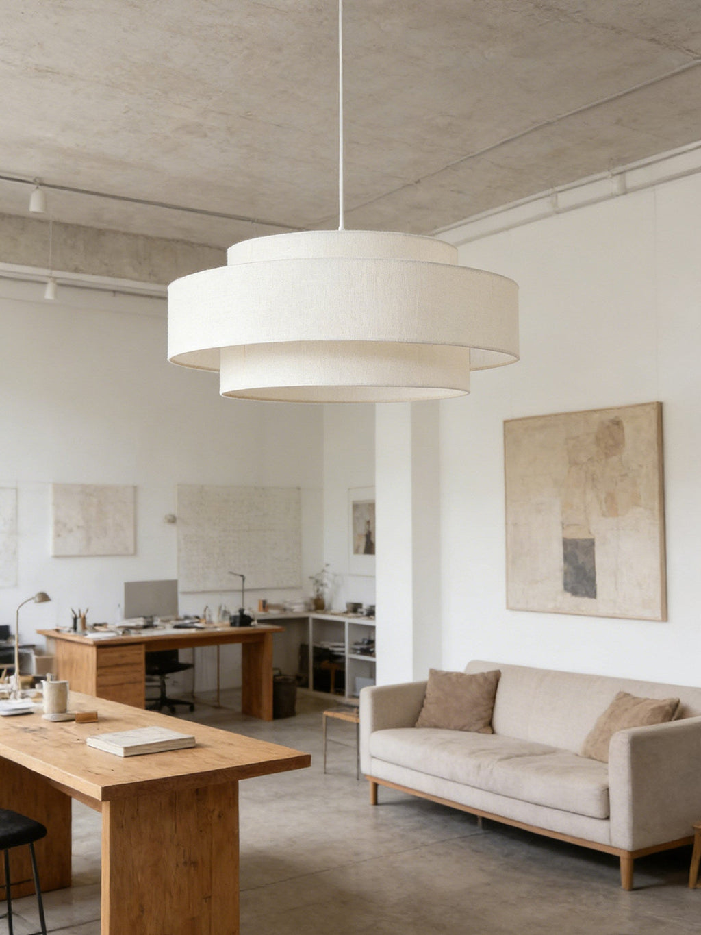 Mesa Tiered Linen Pendant Lamp