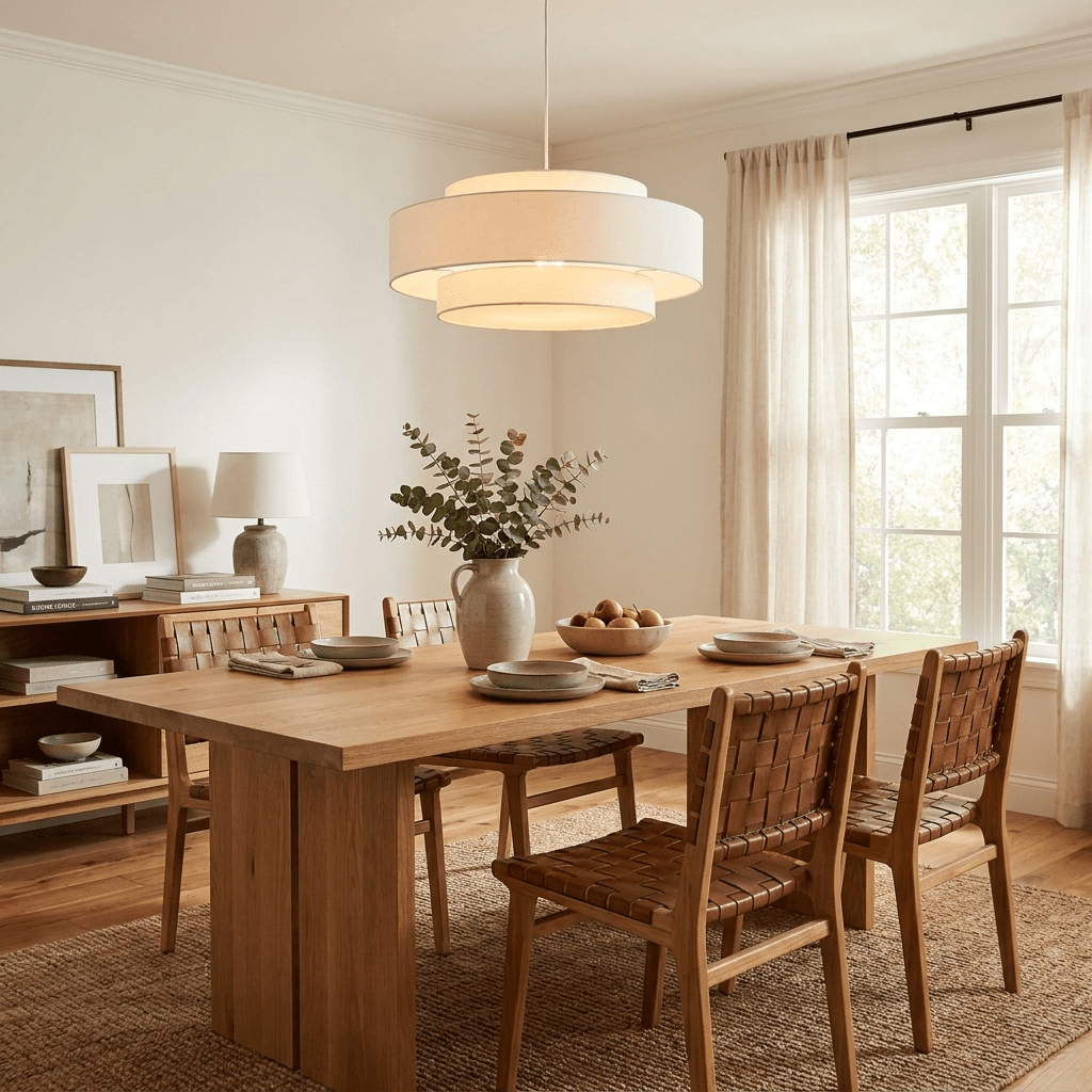 Mesa Tiered Linen Pendant Lamp