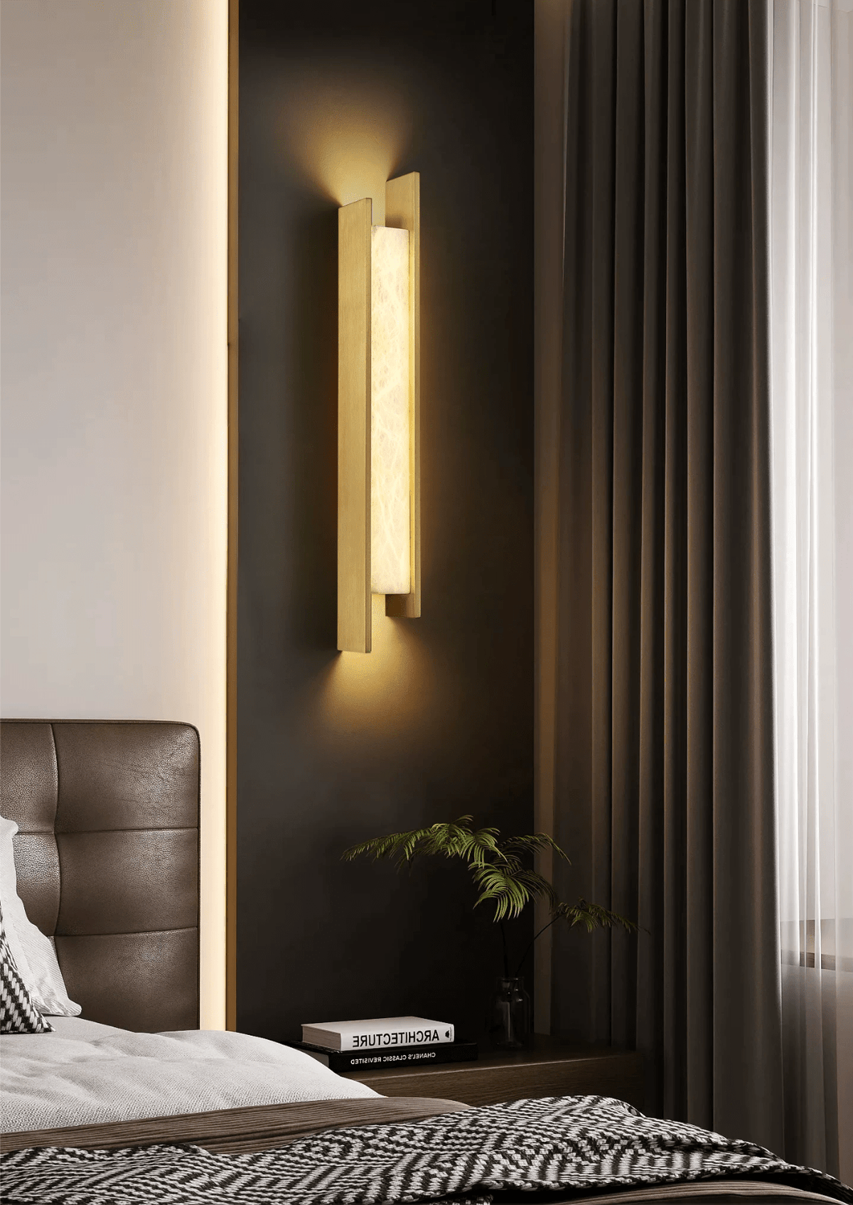 Nivora Alabaster Linear Wall Sconce