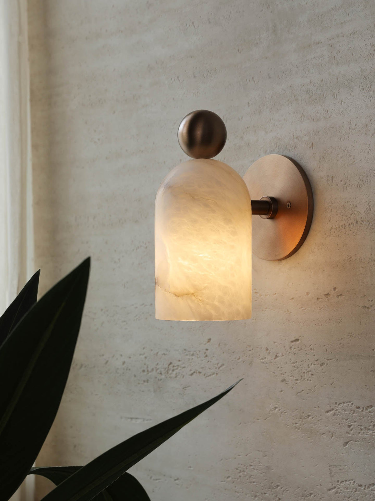 Orbit Alabaster Wall Sconce