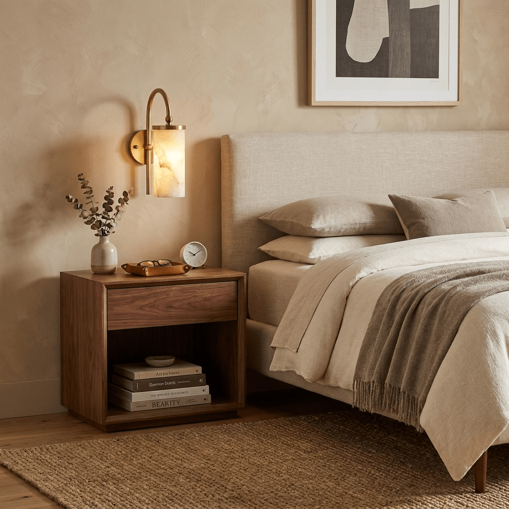 Orvella Alabaster Arc Wall Sconce
