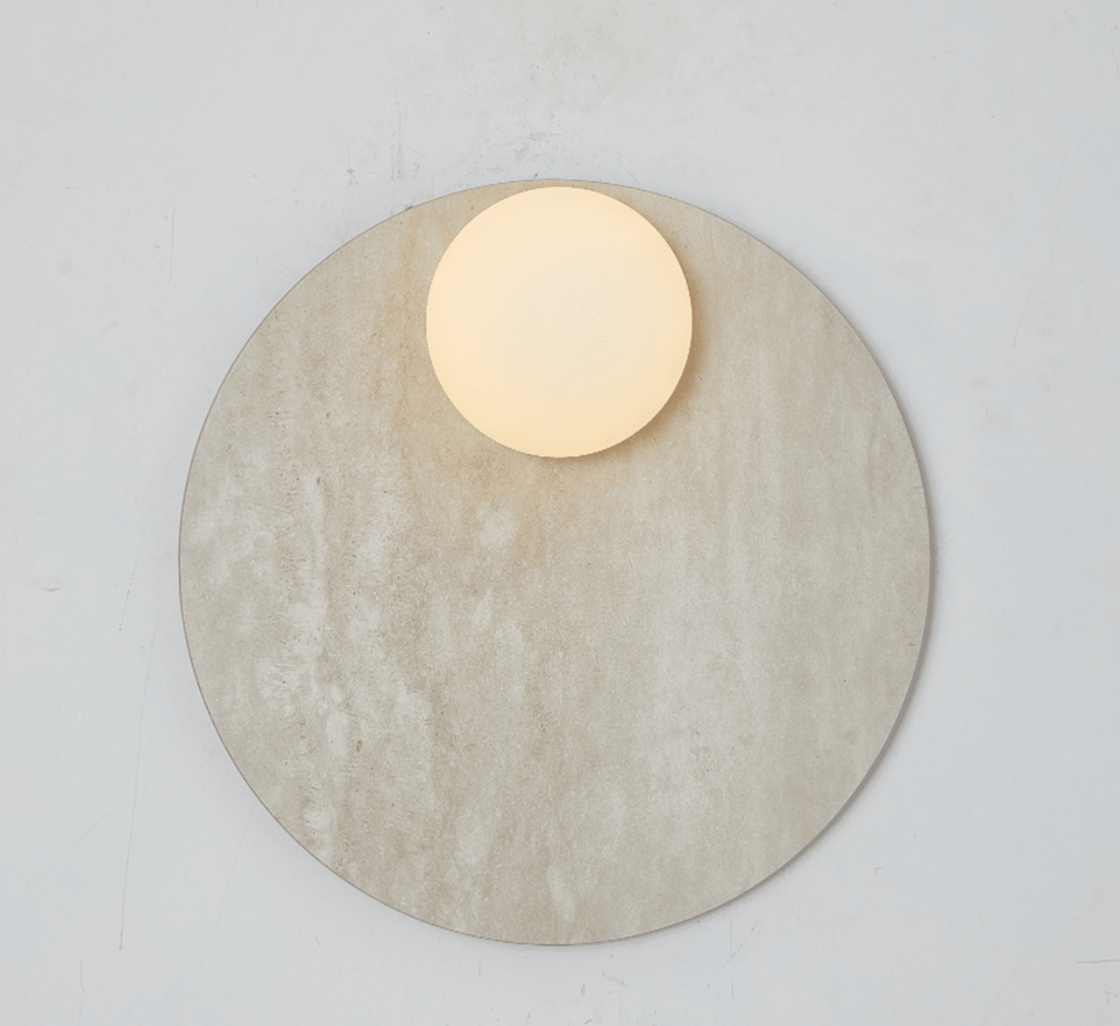 Orvella Stone Disc Wall Sconce