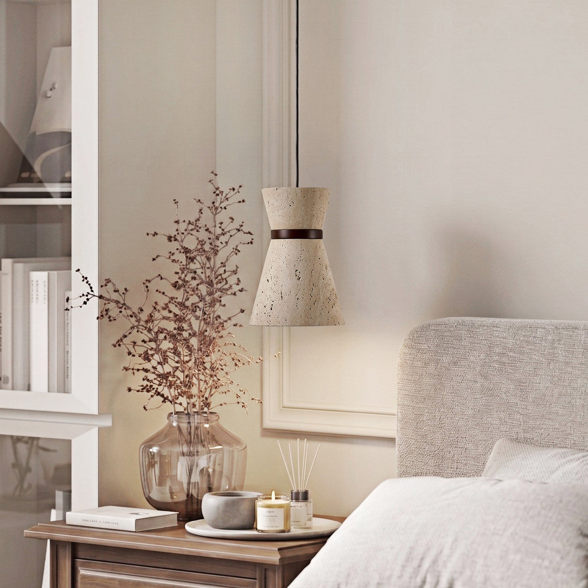 Orvella Travertine Pendant Light