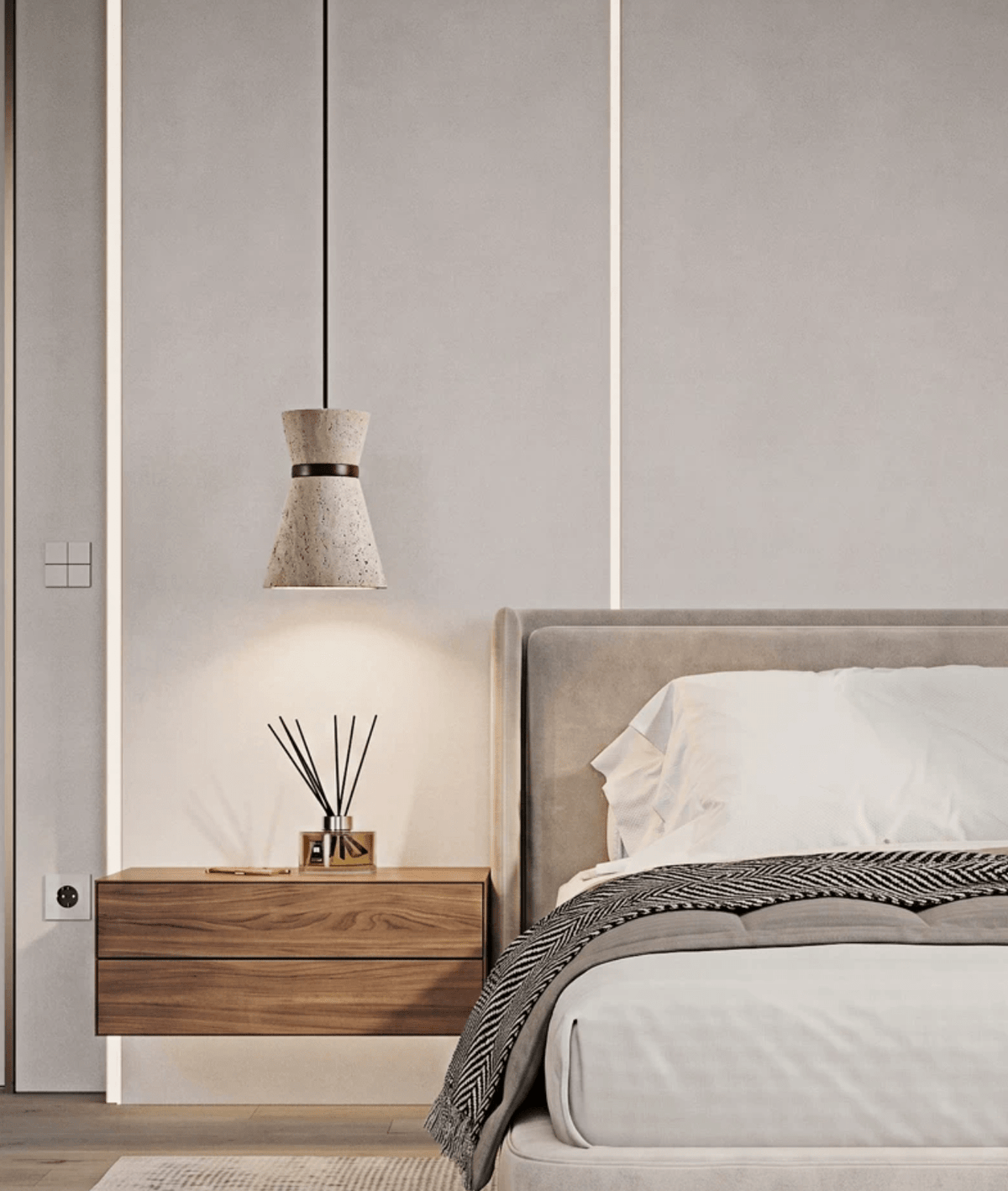 Orvella Travertine Pendant Light