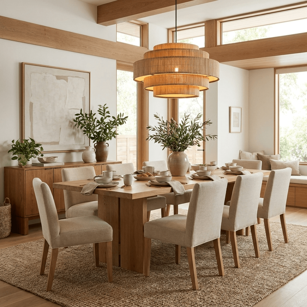 Pagoda Woven Bamboo Chandelier