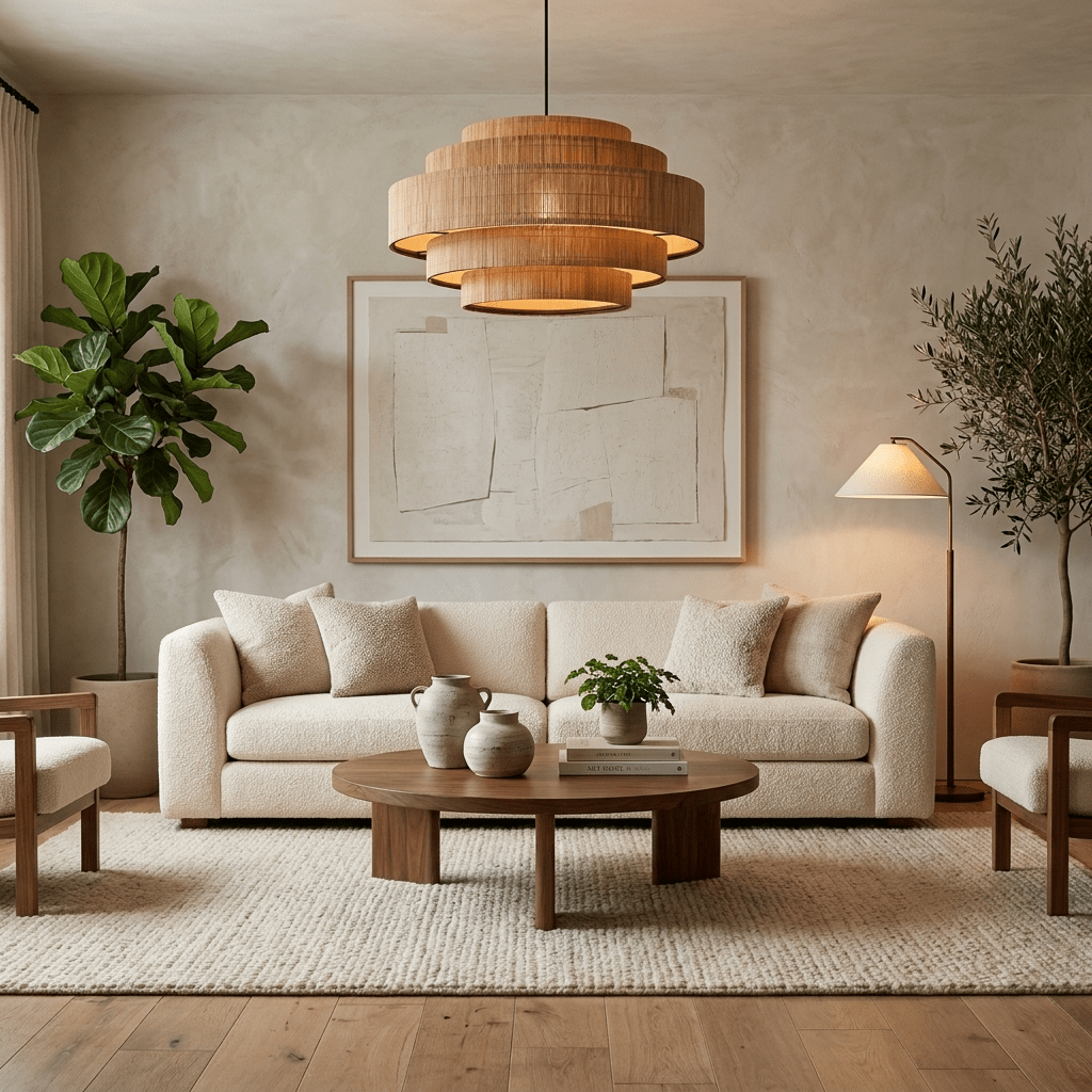 Pagoda Woven Bamboo Chandelier
