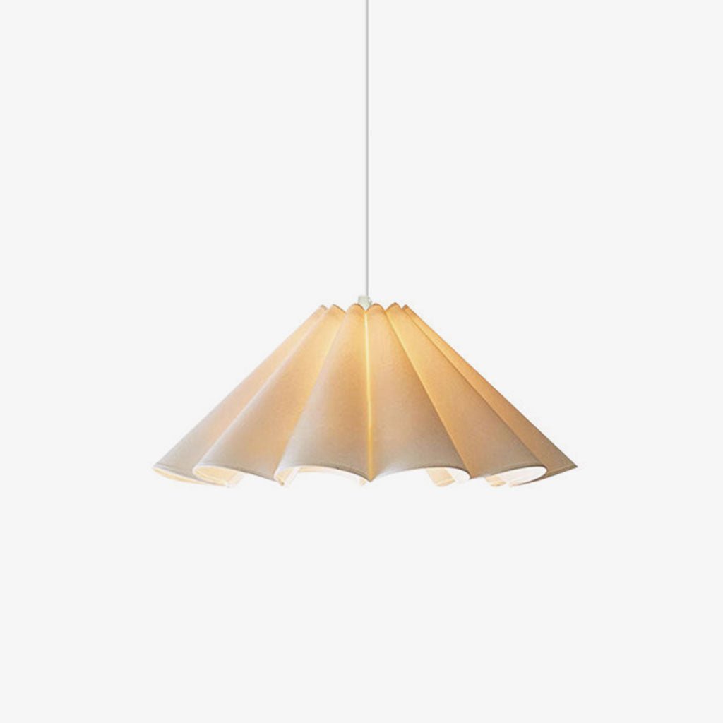 Parasol Pleated Fabric Pendant
