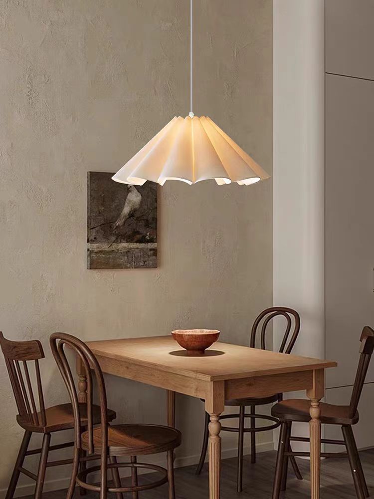 Parasol Pleated Fabric Pendant