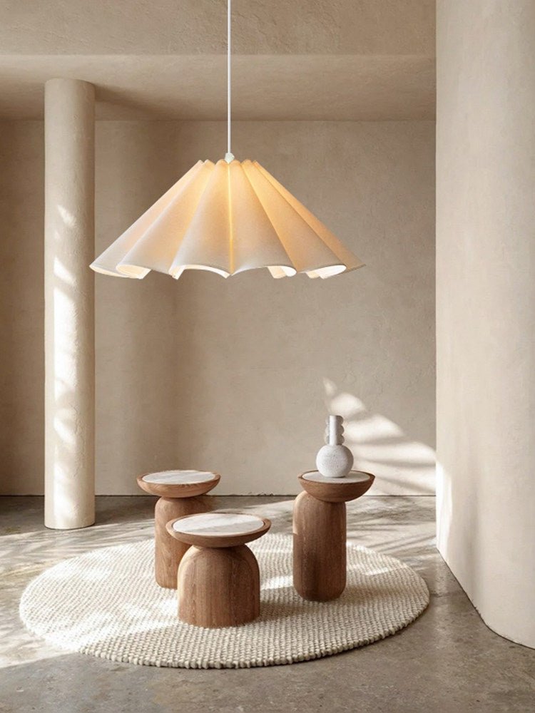 Parasol Pleated Fabric Pendant