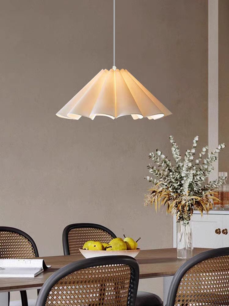 Parasol Pleated Fabric Pendant