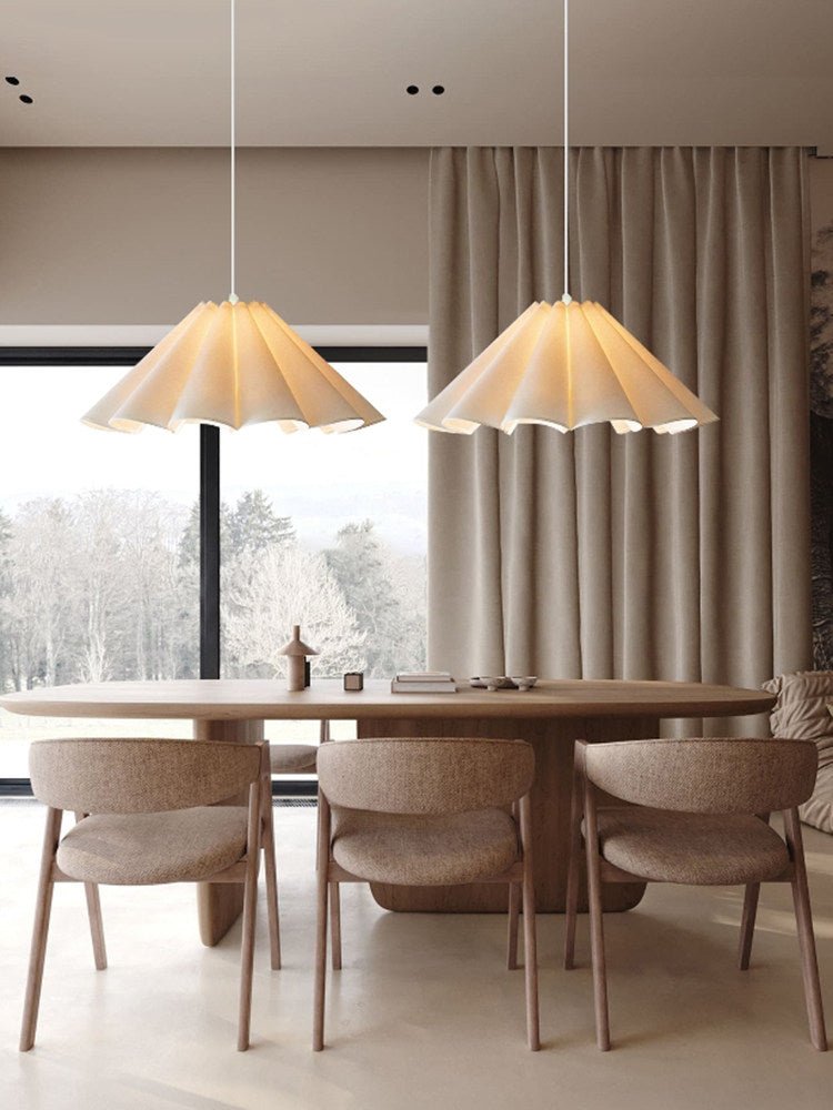 Parasol Pleated Fabric Pendant