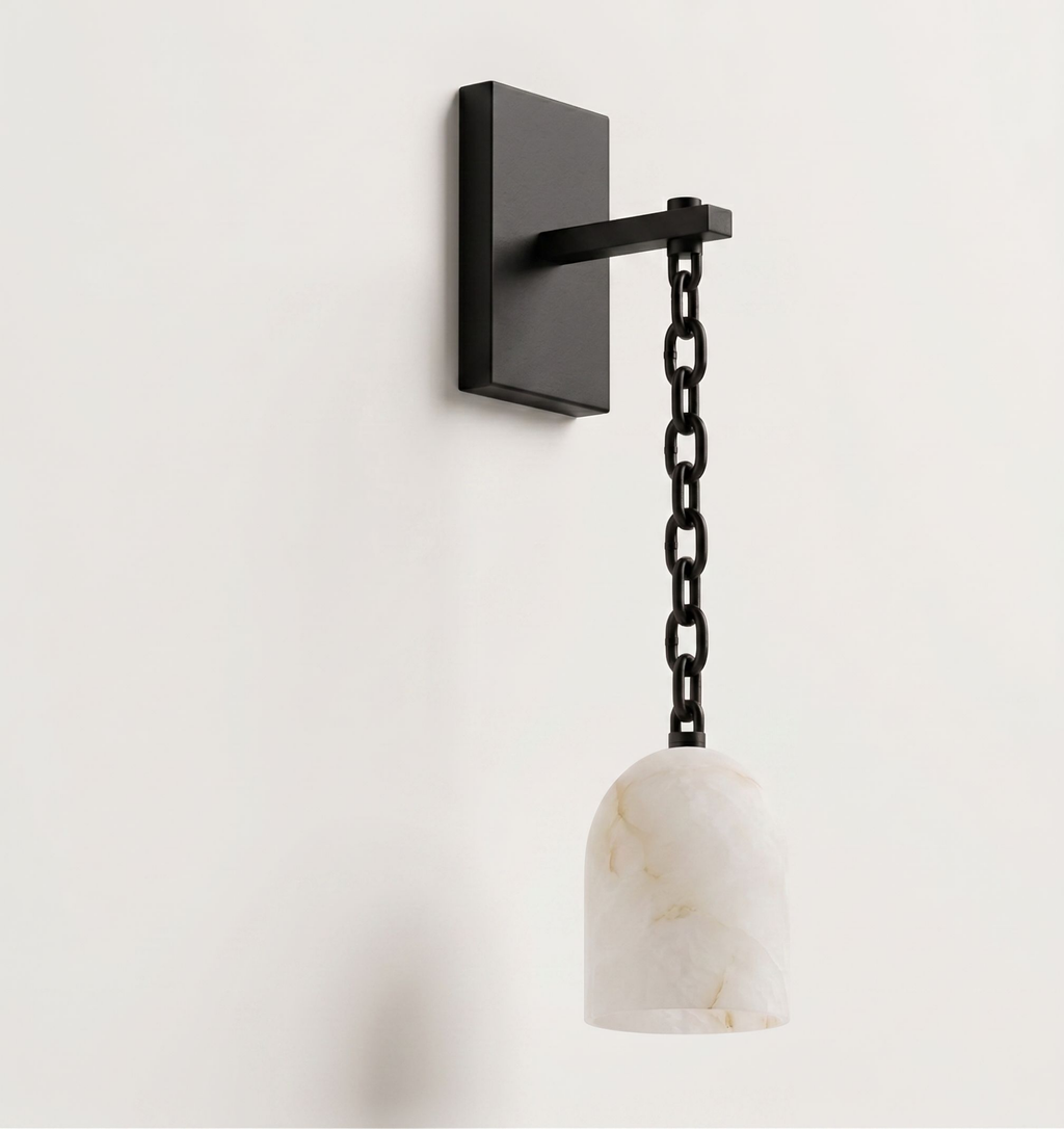 Pendulum Alabaster Wall Sconce