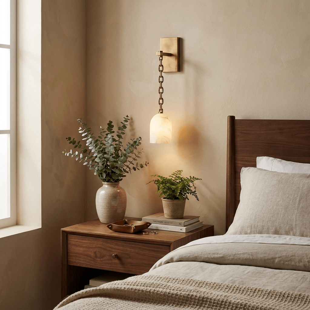 Pendulum Alabaster Wall Sconce