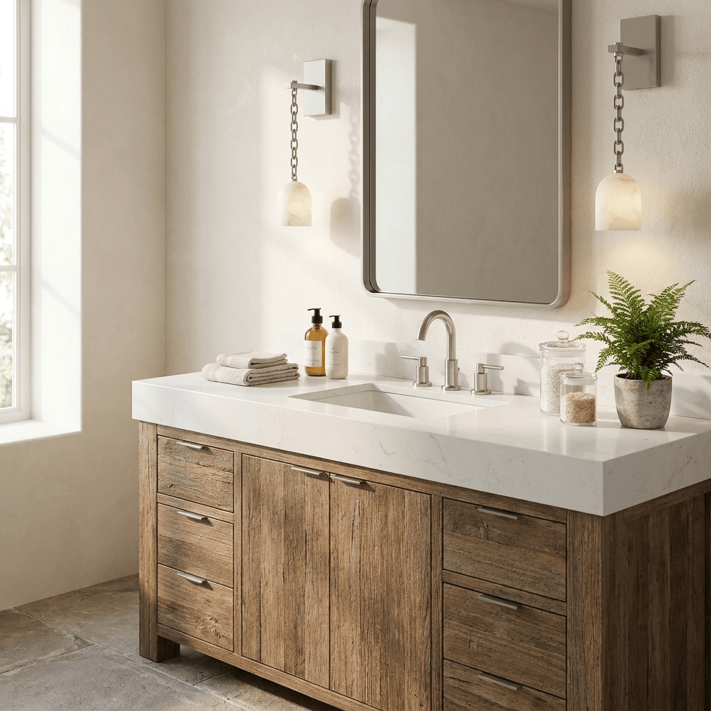 Pendulum Alabaster Wall Sconce