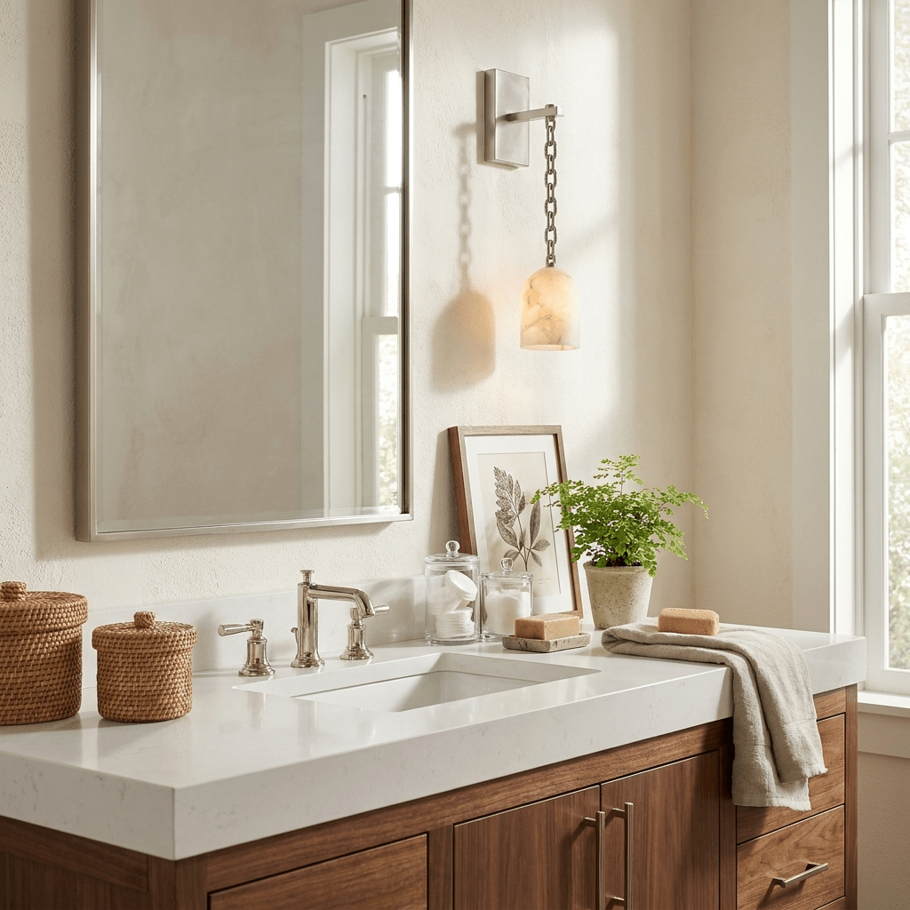 Pendulum Alabaster Wall Sconce