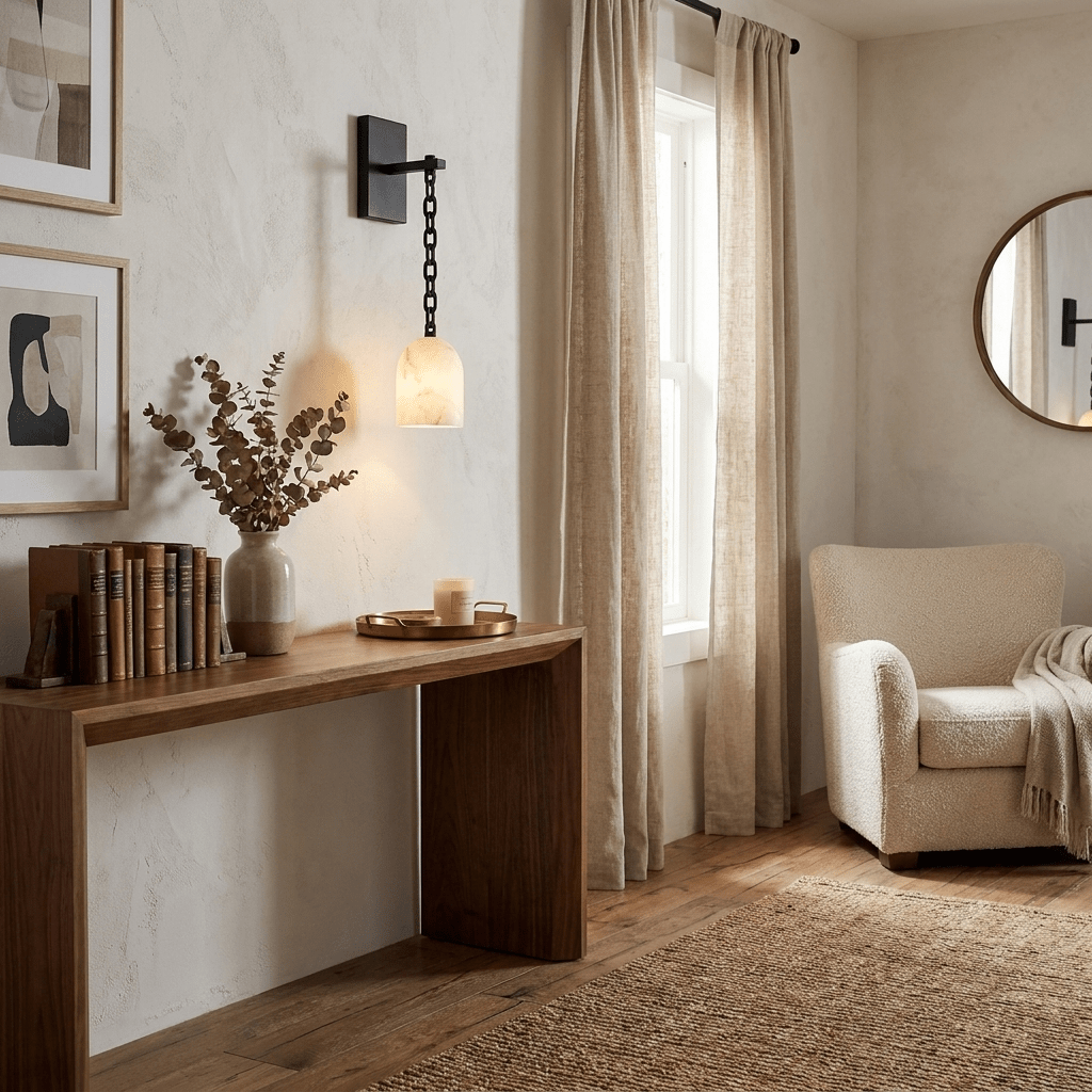 Pendulum Alabaster Wall Sconce