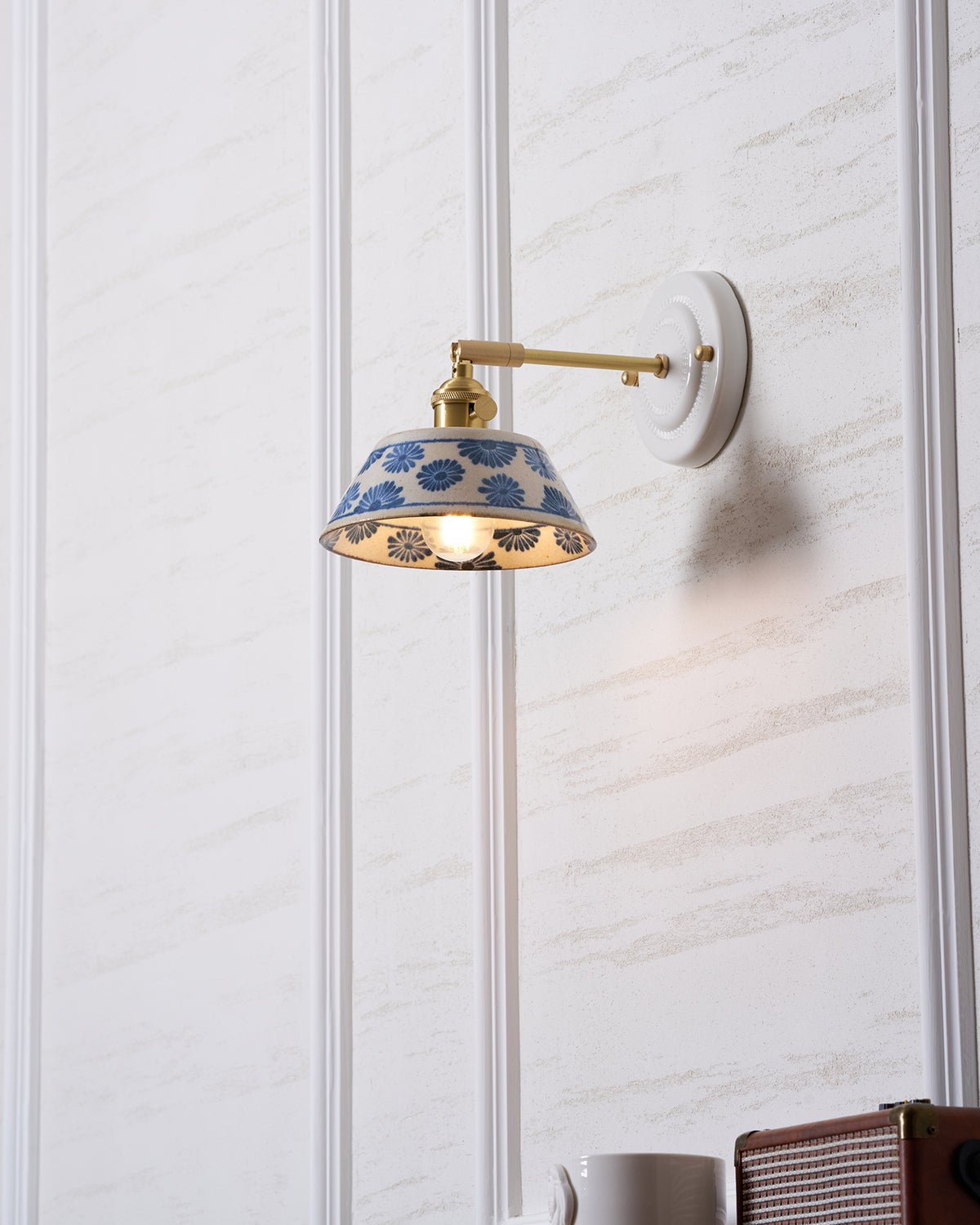 Porcelain Indigo Wall Lamp