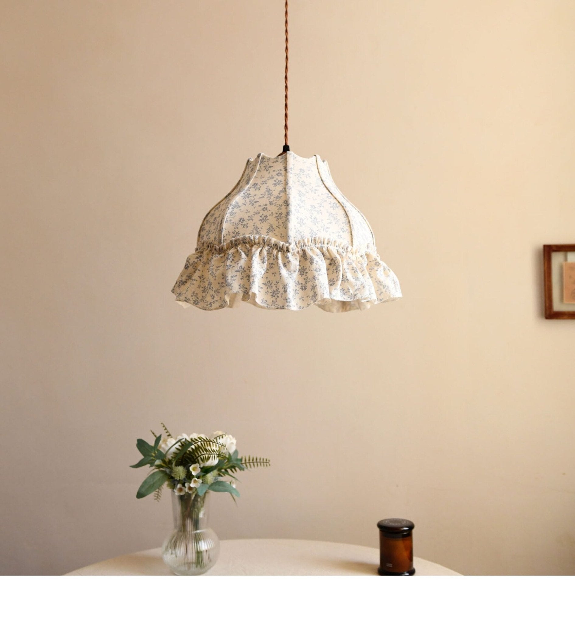 Posy Ruffled Floral Pendant Light