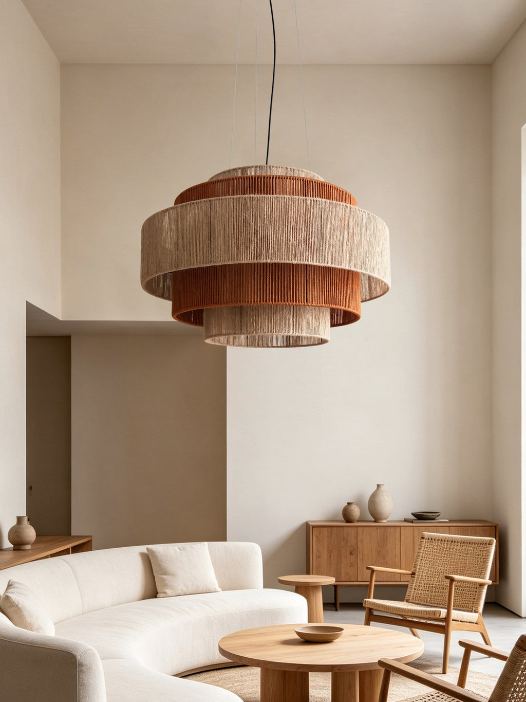Reed Tiered Rope Pendant Lamp