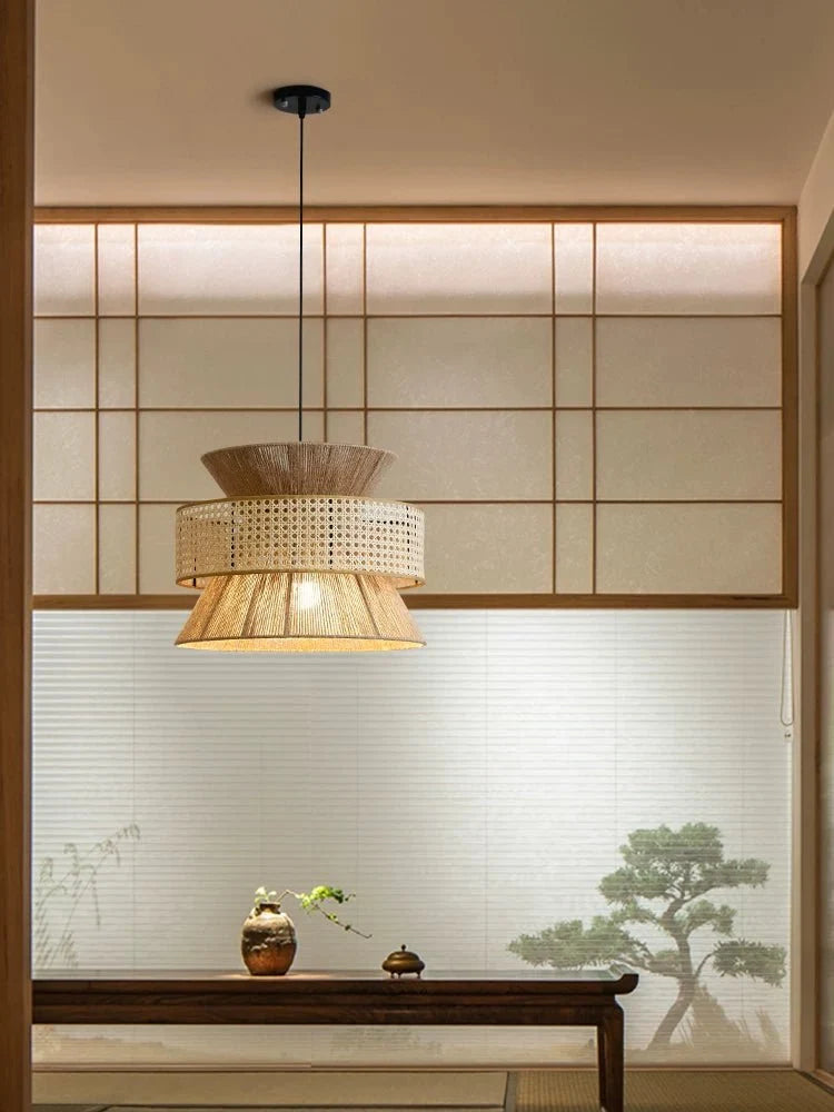 Reed Woven Rattan Pendant Light