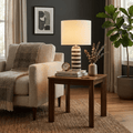 Rivelle Striped Marble Table Lamp