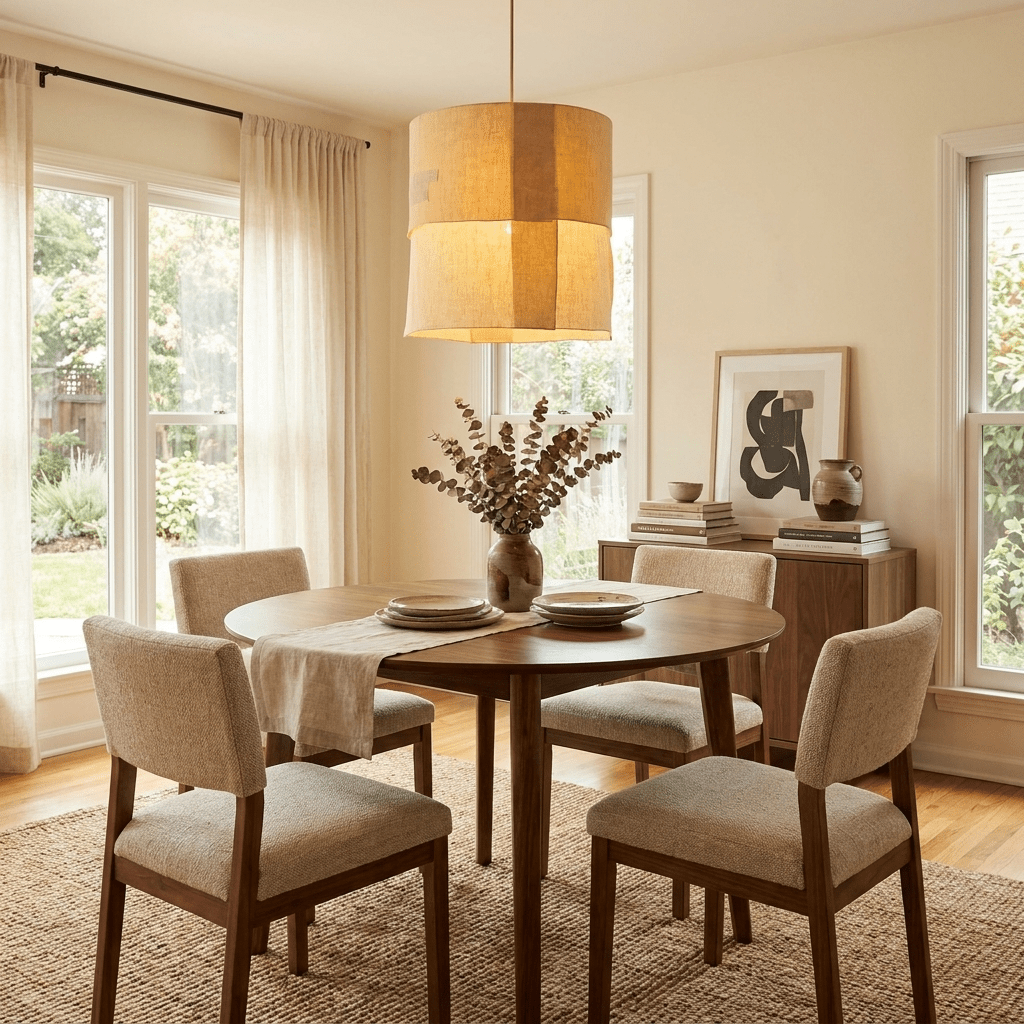 Saffron Tapered Fabric Pendant Lamp