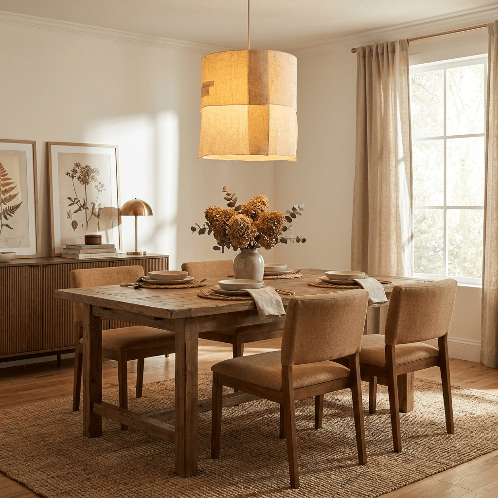 Saffron Tapered Fabric Pendant Lamp