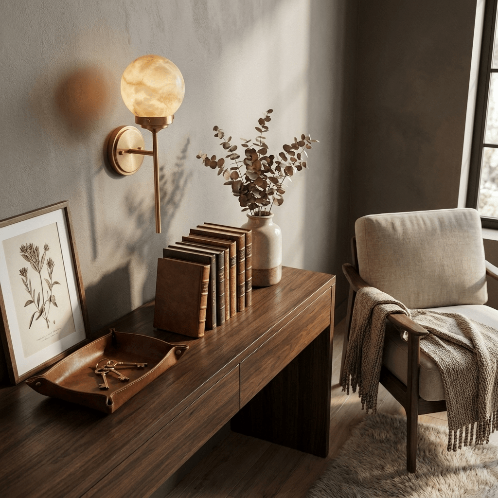 Selene Alabaster Globe Sconce