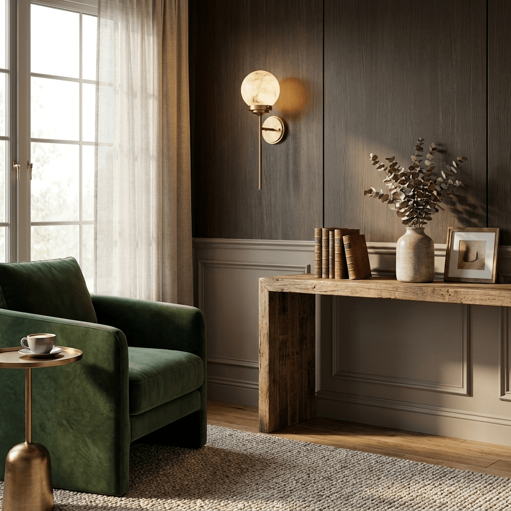 Selene Alabaster Globe Sconce