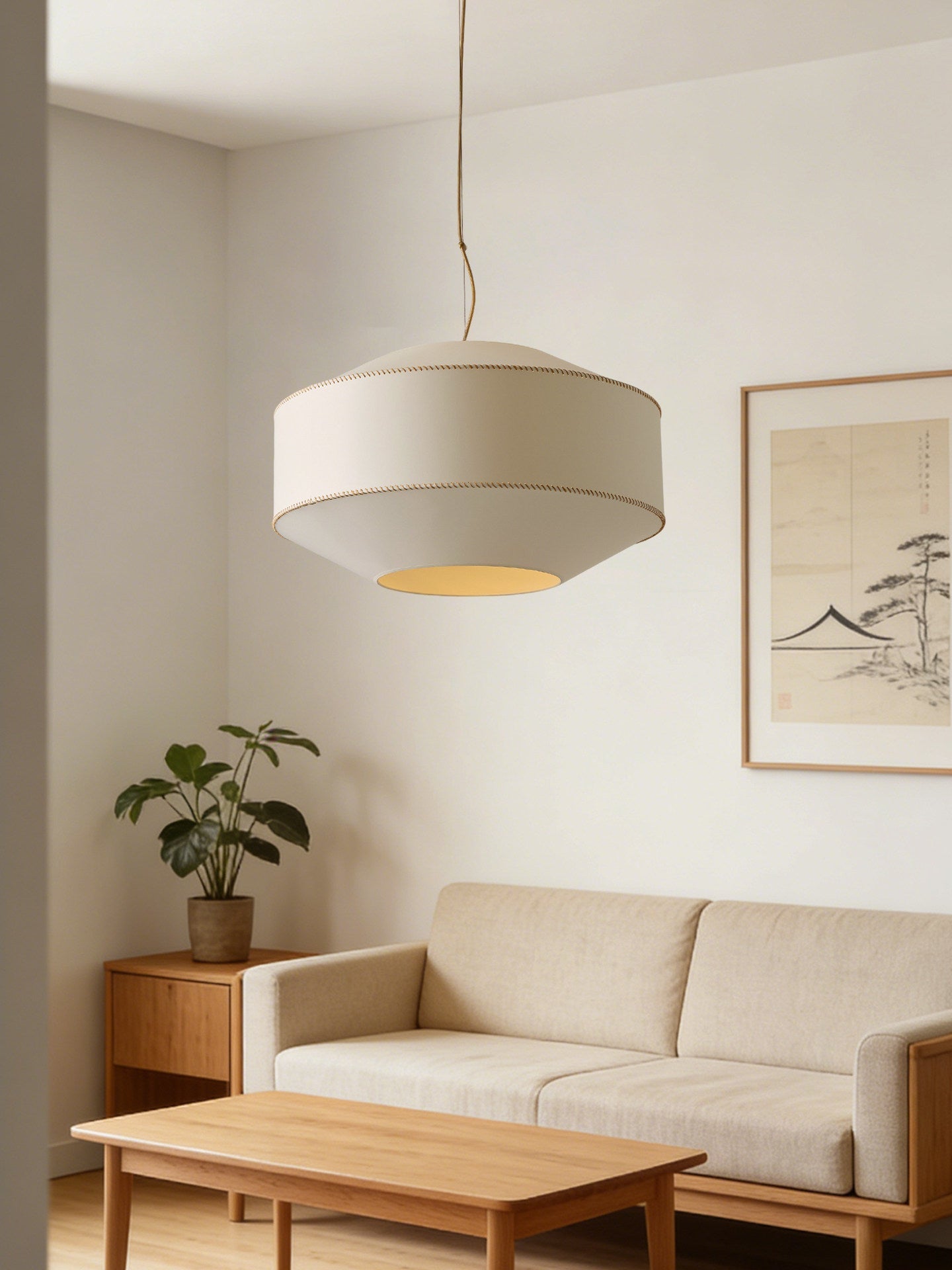 Serava Fabric Drum Pendant