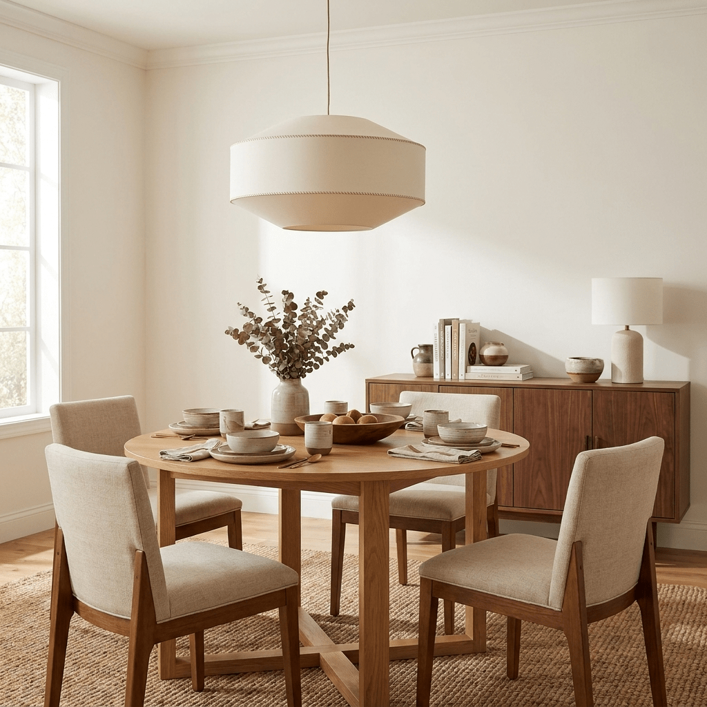 Serava Fabric Drum Pendant