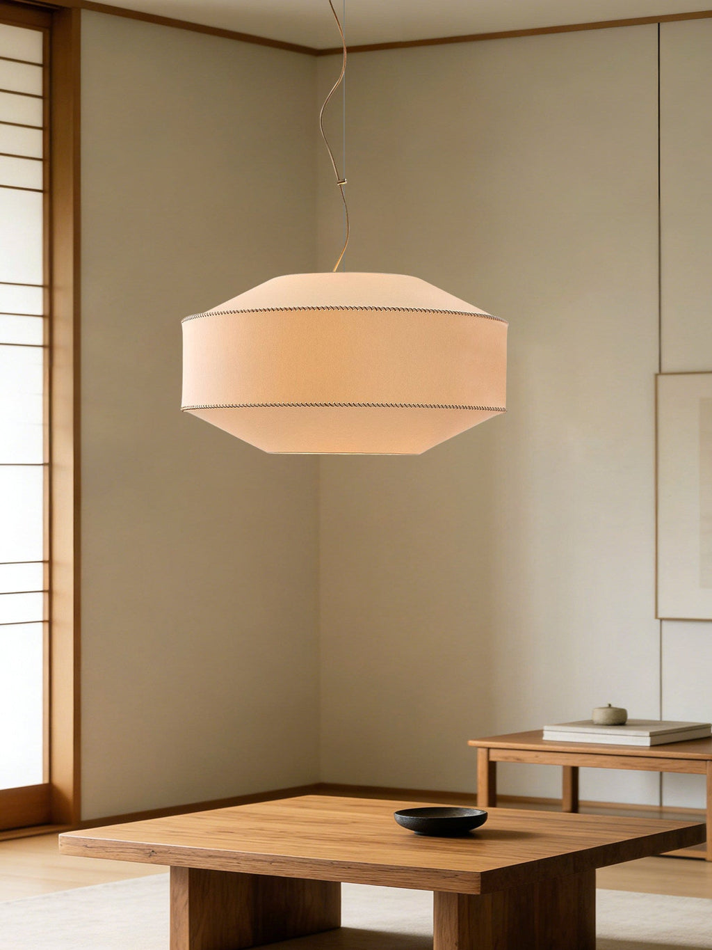 Serava Fabric Drum Pendant