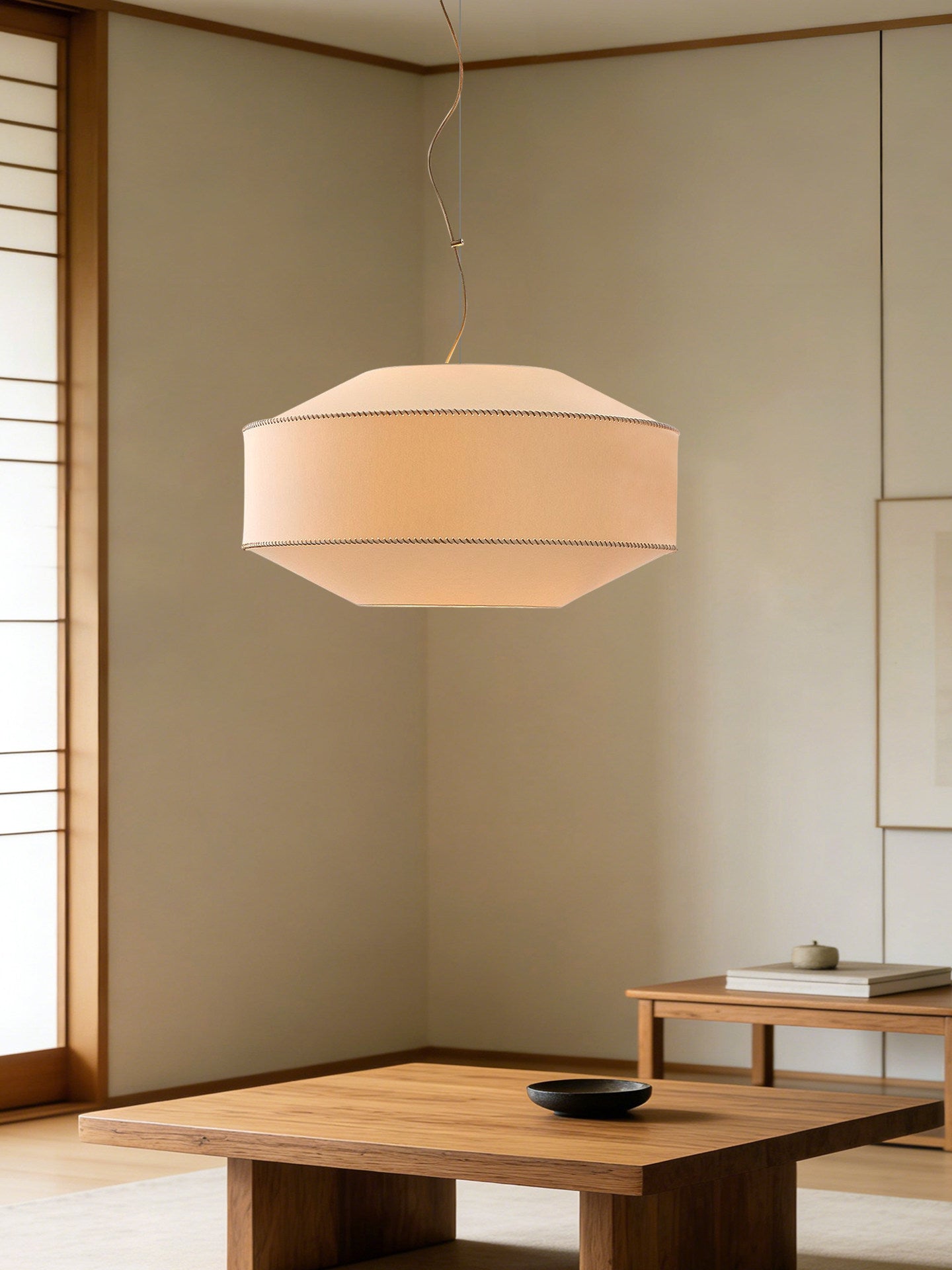 Serava Fabric Drum Pendant