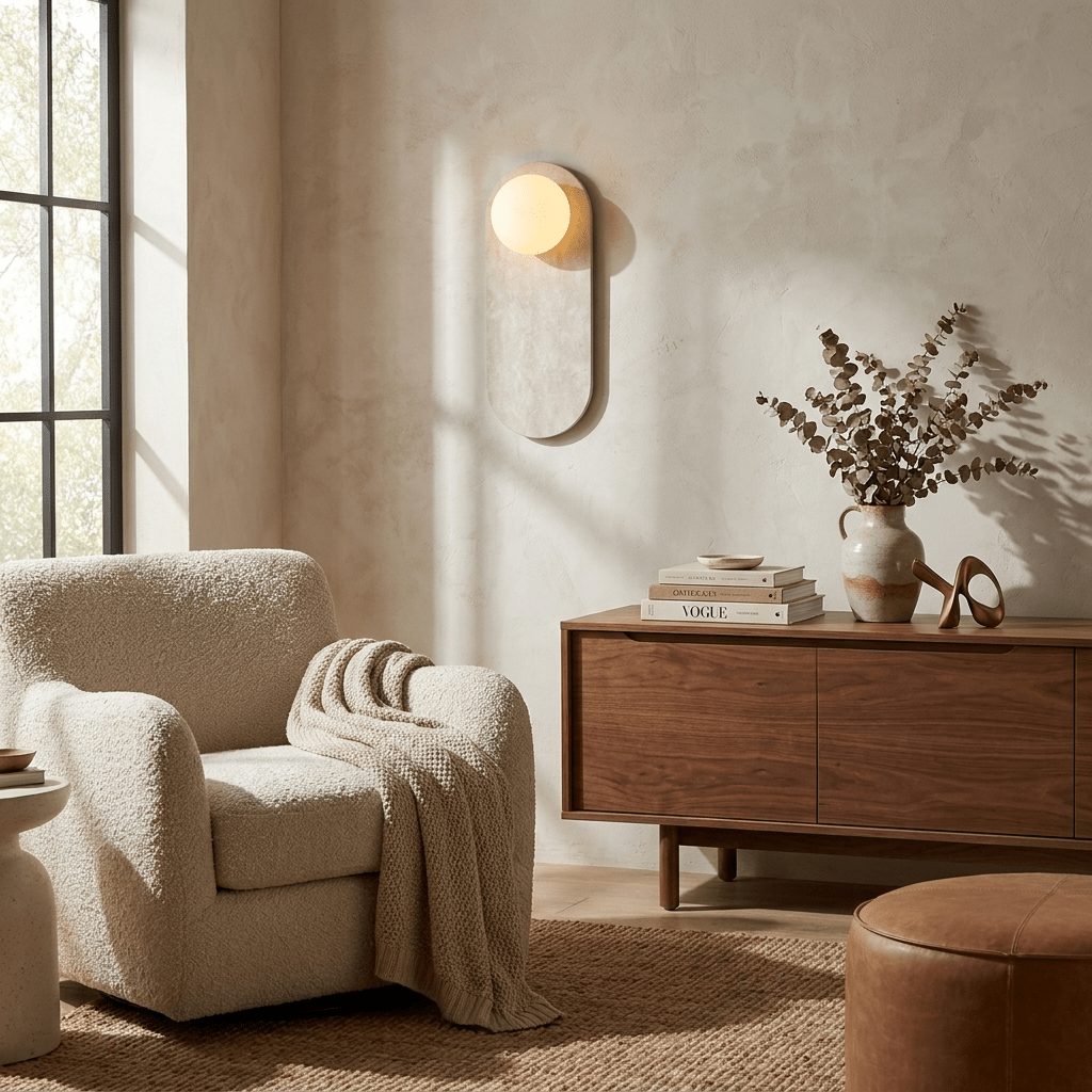 Serenne Stone Capsule Wall Sconce