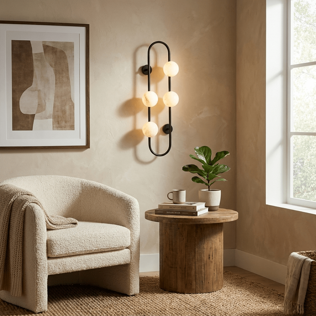 Solenne Alabaster Branch Wall Sconce
