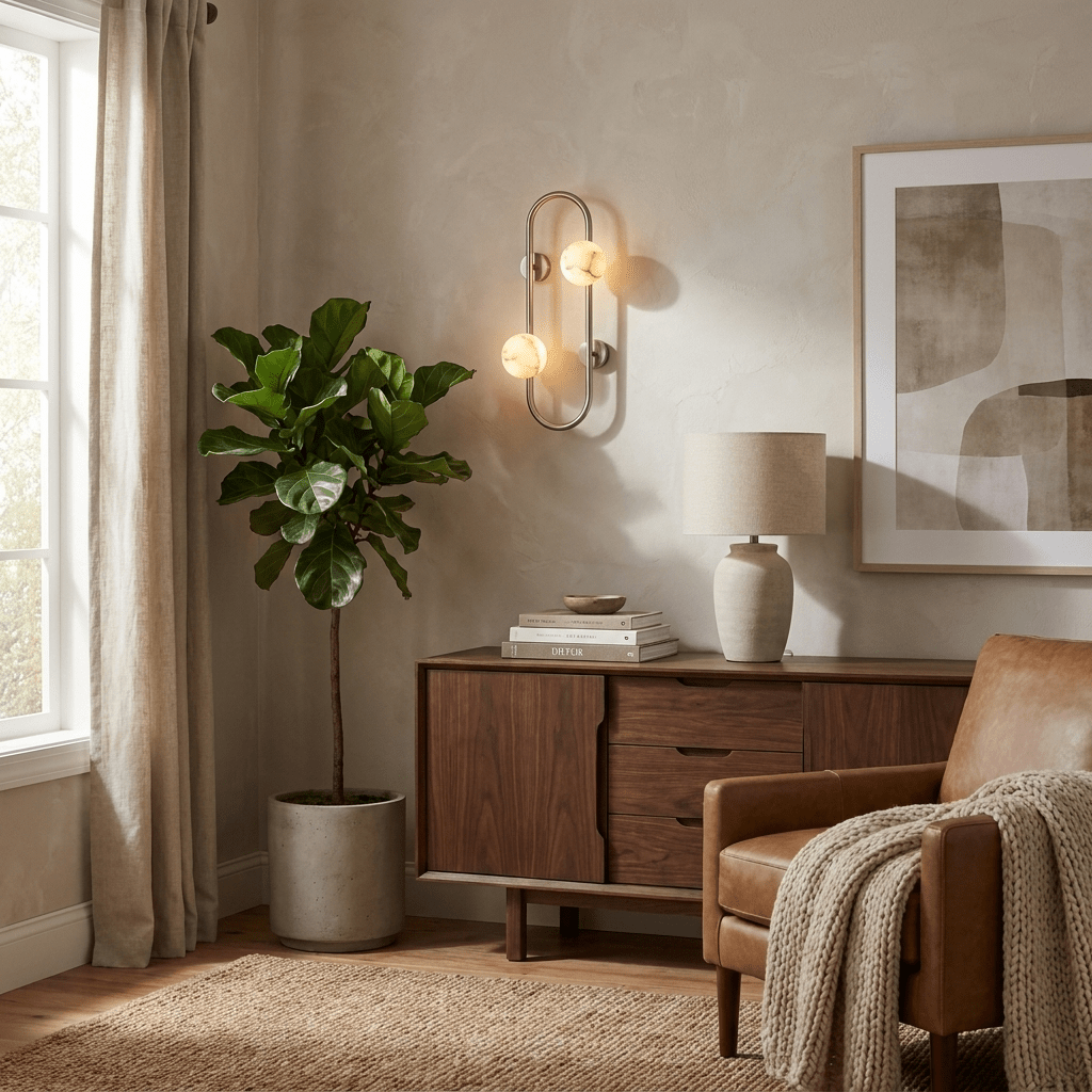 Solenne Alabaster Branch Wall Sconce