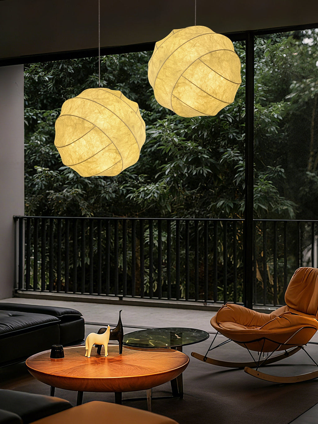 Solenne Silk Cocoon Pendant Light