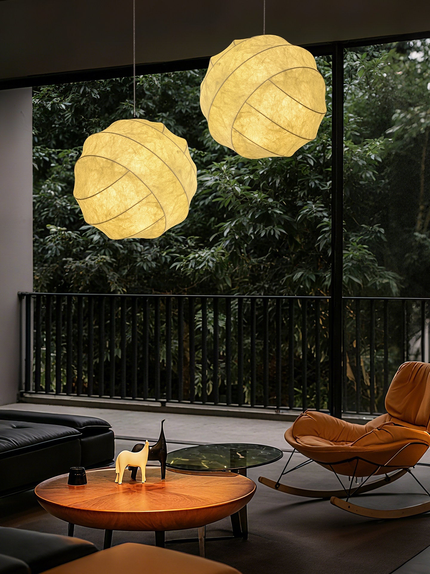 Solenne Silk Cocoon Pendant Light