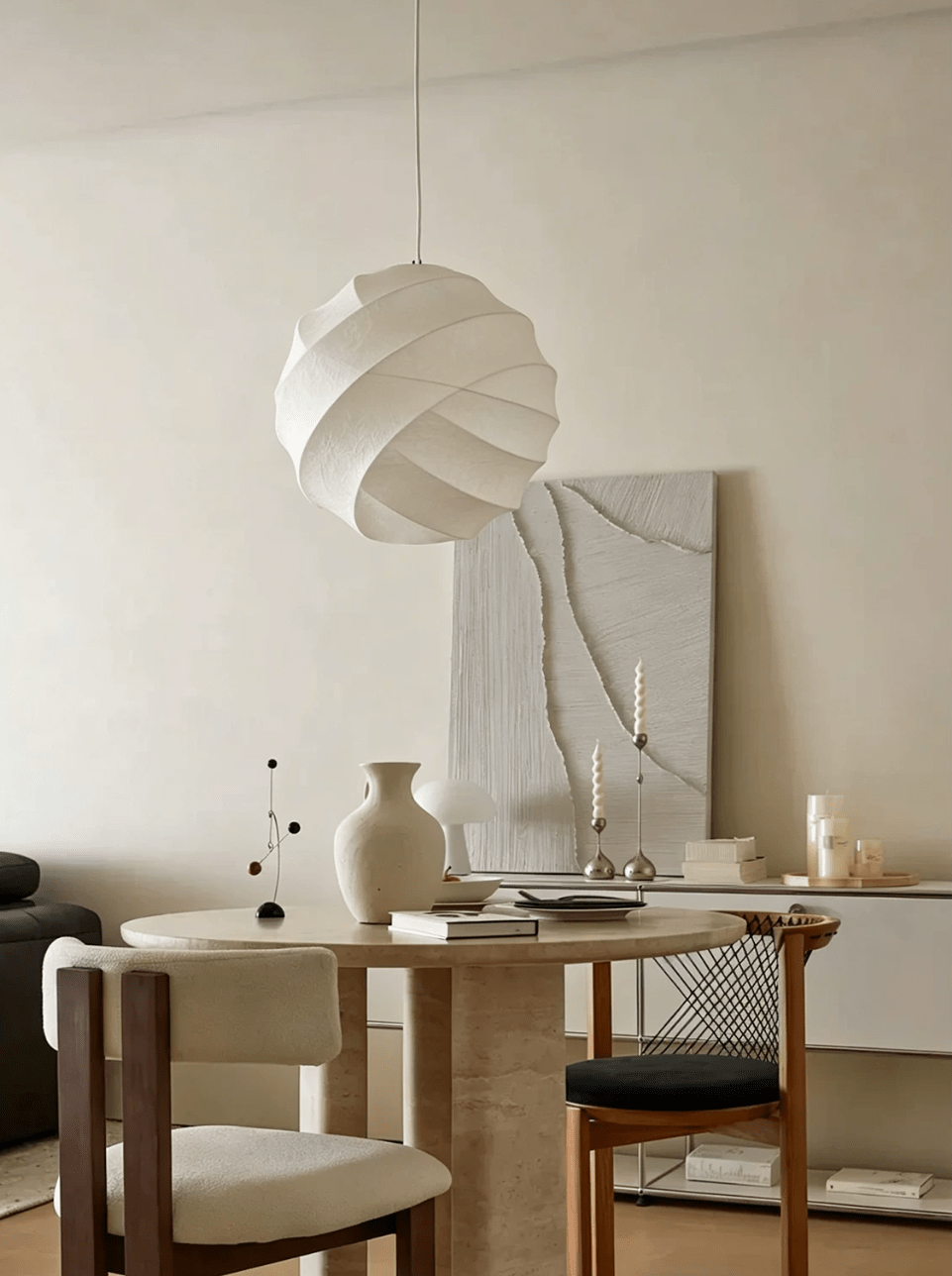 Solenne Silk Cocoon Pendant Light