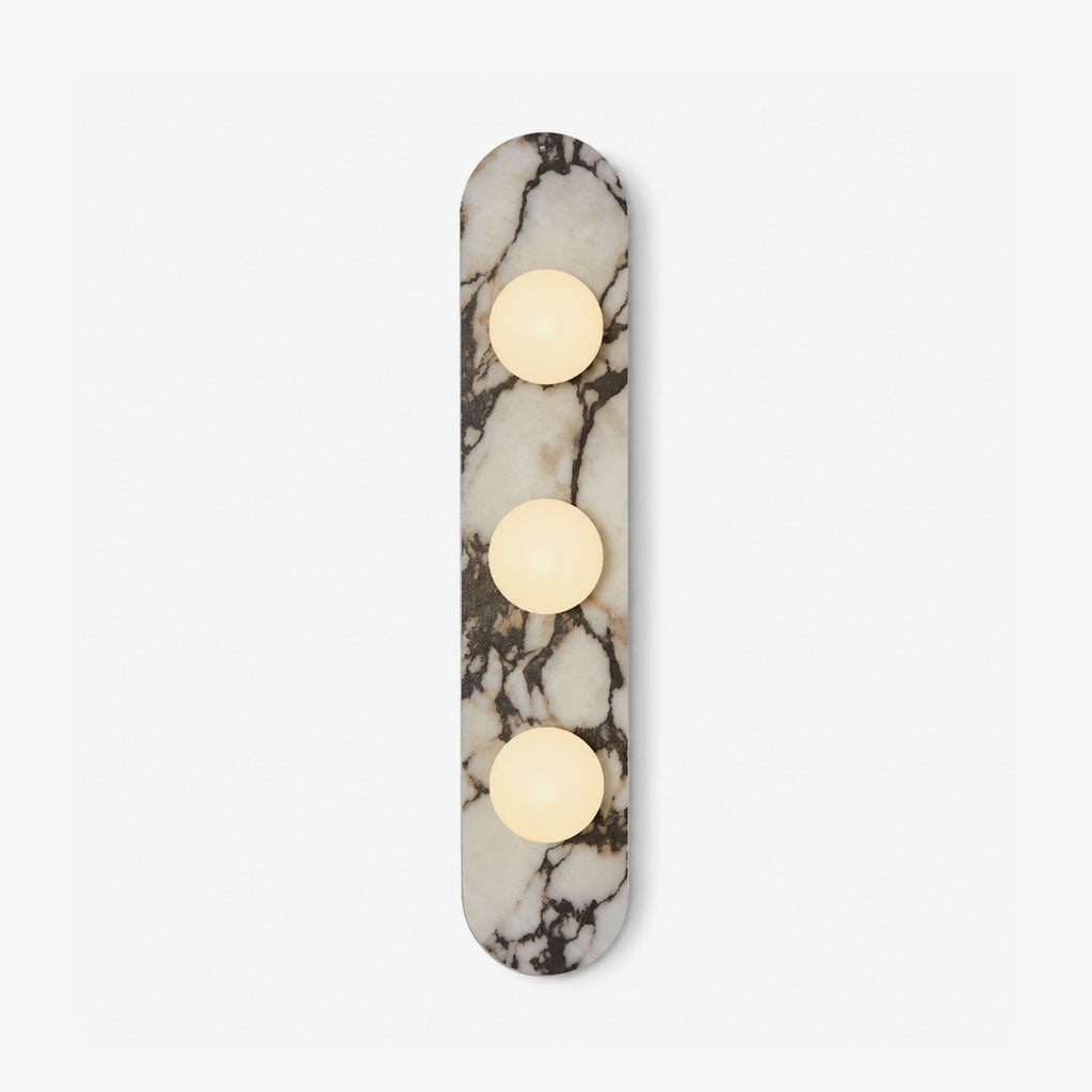 Solenne Stone Triple Globe Wall Sconce
