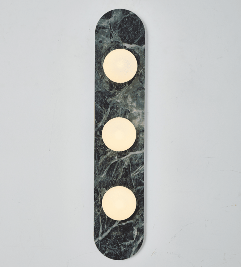 Solenne Stone Triple Globe Wall Sconce